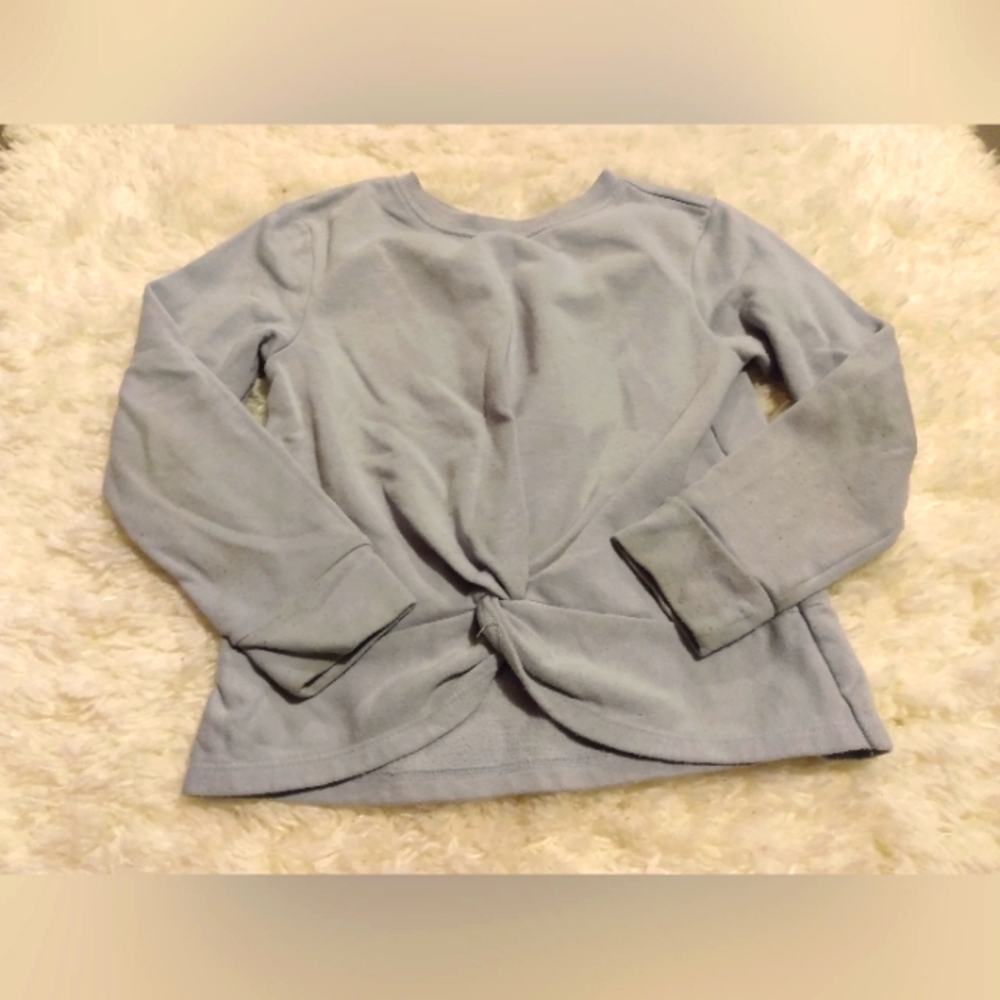 Children's Place girls size small front knot blue sweater - Picture 1 of 3